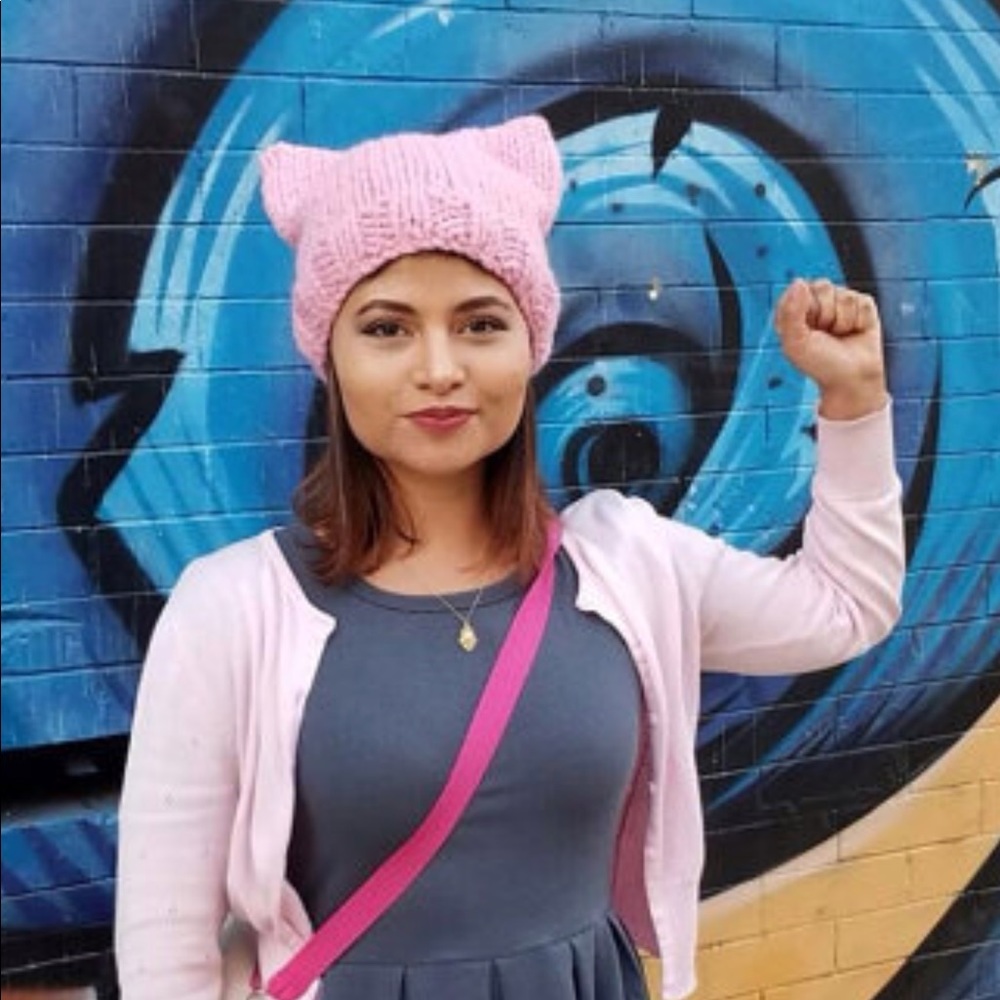 Chunky Knit Pink Pussy Hat